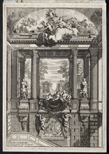 Staircase at the Palace of Voorst in Holland. Daniel Marot (French, 1655-1718). Engraving; sheet: