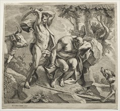 Mercury Killing Argus, 1652. Jacob Jordaens (Flemish, 1593-1678). Etching