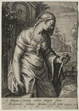 Heroines of the New Testament:  The Woman with the Issue of Blood. Jan Saenredam (Dutch, 1565-1607)