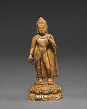 Standing Buddha, c. 800s. Burma, c. 9th Century. Kaolinite; overall: 13.9 cm (5 1/2 in.).