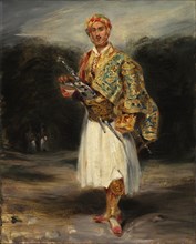 Count Demetrius de Palatiano in Suliot Costume, not dated. Imitator of Eugène Delacroix (French,