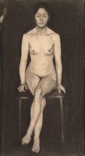 Seated Female Nude (Self-Portrait?), c. 1899. Paula Modersohn-Becker (German, 1876-1907). Charcoal