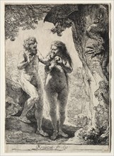 Adam and Eve, 1638. Rembrandt van Rijn (Dutch, 1606-1669). Etching; sheet: 16.5 x 11.7 cm (6 1/2 x