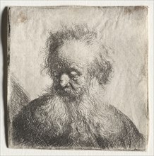 Old Man with a Flowing Beard: Bust, 1631. Rembrandt van Rijn (Dutch, 1606-1669). Etching; sheet: 6
