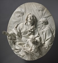 Education of the Virgin, c. 1700. Giuseppe Mazzuoli (Italian, 1644-1725). Marble; overall: 110.5 x