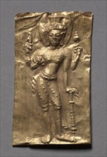 Plaque with Vishnu, c. 600s. Thailand, Sri Deb Style, Mon-Dvaravati period, c. 7th-8th Century.