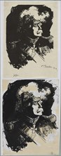 Maréchal Joffre, 1914. Auguste Louis Lepère (French, 1849-1918). Brush and black ink, black crayon,