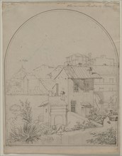 View from My Window in Rome (recto) Soldier in a Landscape (verso) , c. 1817. Carl Wilhelm