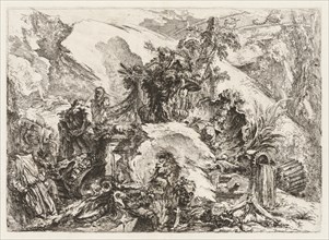 Groteschi:  Ruins with Death's Head and Skeleton. Giovanni Battista Piranesi (Italian, 1720-1778).