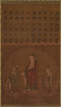 Buddha Amitabha with Two Attending Bodhisattvas, 1200s. China, Southern Song dynasty (1127-1279).