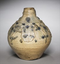 Jug with the Arms of Cleves-Berg, 1580. Germany, Siegburg, 16th century. Salt-glazed stoneware;