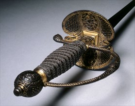 Small Sword, c. 1780. France, Paris (?), 18th century. Forged steel blade; partially gilt and