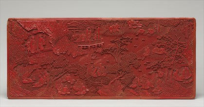 Purification at the Orchard Pavilion, c. 1500. China, Ming dynasty (1368-1644). Carved cinnabar