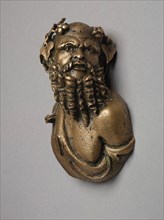 Silenus Bust for a Couch, 1-125. Italy, Roman, 1st to early 2nd Century. Bronze; diameter: 7.8 cm