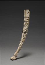 Chair Leg, 300s. Afghanistan, Begram, Kushan Period (1st century-320). Ivory; overall: 43.8 cm (17
