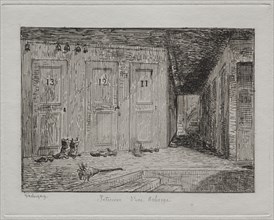Voyage en Bateau, published in 1862: Interior of an Inn, 1861. Charles François Daubigny (French,