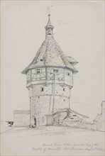 Round Tower, Castle of Munoth, Schafhausen, Switzerland, 1842. John William Casilear (American,