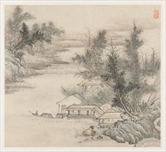 Album of Landscapes: Leaf 2, 1677. Wang Gai (Chinese, active c. 1677-1705). Album leaf, ink and