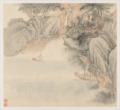 Album of Landscapes: Leaf 4, 1677. Wang Gai (Chinese, active c. 1677-1705). Album leaf, ink and