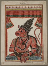 Sugriva, the Monkey King, 1760-1770. South India, Tanjore, 18th century. Ink and color on paper;
