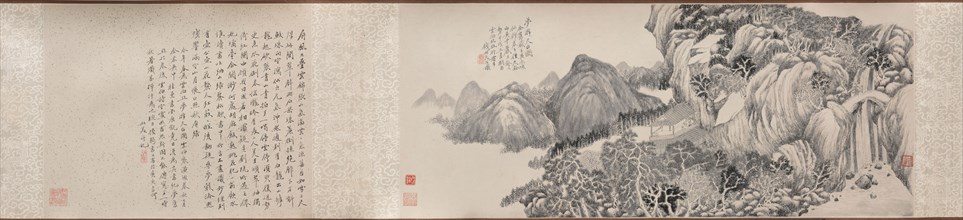 Dream Journey to Mt. Tiantai, 1814. Qian Du (Chinese, 1763-1844). Handscroll, ink on paper;