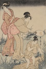 Catching Fireflies Beneath a Willow Tree (right), c. 1796-1797. Kitagawa Utamaro (Japanese,