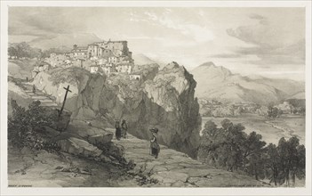 Rocca Giovane. Edward Lear (British, 1812-1888). Lithograph