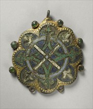 Harness Pendant, 1200s. France, Gothic period, 13th century. Gilded copper, champlevé enamel;