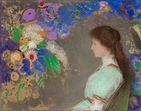 Violette Heymann, 1910. Odilon Redon (French, 1840-1916). Pastel; unframed: 72 x 92 cm (28 3/8 x 36