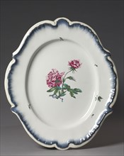 Platter, c. 1750. Paul Hannong Factory (French). Tin-glazed earthenware (faience) with enamel