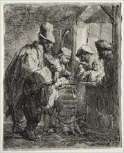 The Strolling Musicians, c. 1635. Rembrandt van Rijn (Dutch, 1606-1669). Etching and drypoint;