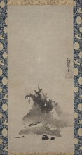 Haboku (Flung-ink) Landscape, c. 1510. Shugetsu Tokan (Japanese, 1440?-1529). Hanging scroll; ink