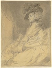 Mrs. Sarah Siddons, 1785. Thomas Gainsborough (British, 1727-1788). Black chalk with extensive