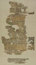 Silk fragments, 1000s-1100s. Syria, 1100s. Samite: silk; overall: 97.8 x 56.5 cm (38 1/2 x 22 1/4