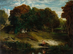 In the Forest, 1841. Célestin François Nanteuil (French, 1813-1873). Oil on fabric; framed: 123.2 x