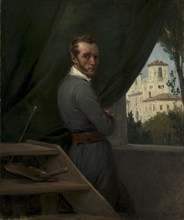 Self-Portrait in Rome, 1832. Horace Vernet (French, 1789-1863). Oil on fabric; framed: 78.5 x 67 x