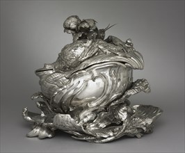 Covered Tureen on Stand (Pot-à-oille couvert), 1735-1738. Juste-Aurèle Meissonnier (French,