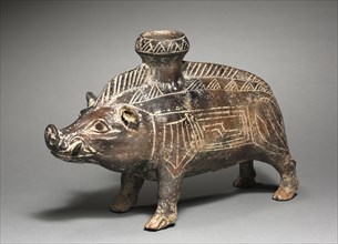 Vessel in the Shape of a Wild Boar, 700-500 BC. Italy, Villanova, Etruscan, 7th-6th Century BC.