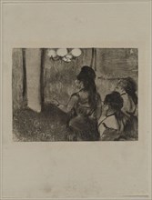 In the Salon, c. 1880s. Edgar Degas (French, 1834-1917). Monotype; sheet: 24.5 x 18.8 cm (9 5/8 x 7