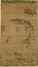 Leaping Carp, 1368- 1644. Liu Jie (Chinese, c. 1447-1520s). Hanging scroll, ink and slight color on