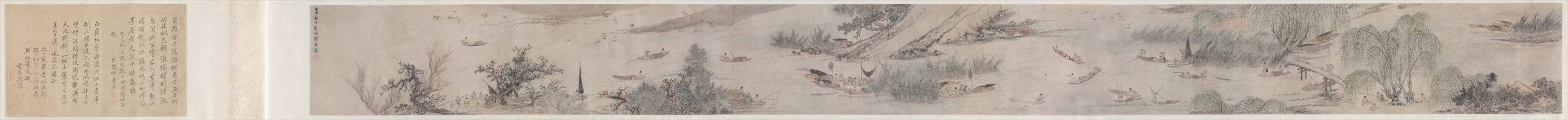 Fisherman's Joy, 1572. Qian Gu (Chinese, 1508-c. 1578). Handscroll, ink and light color on paper;