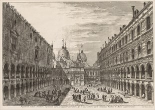 Views of Venice:  The Courtyard of the Ducal Palace, 1741. Michele Marieschi (Italian, 1710-1743).