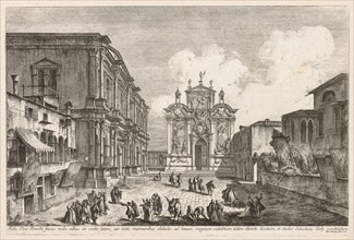 Views of Venice:  Campo S. Rocco, 1741. Michele Marieschi (Italian, 1710-1743). Etching