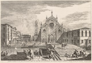 Views of Venice:  Campo dei Frari, 1741. Michele Marieschi (Italian, 1710-1743). Etching