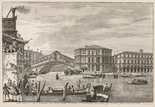 Views of Venice:  The Bridge and Market of Rialto, 1741. Michele Marieschi (Italian, 1710-1743).