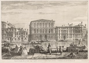 Views of Venice:  Palazzo Pesaro, 1741. Michele Marieschi (Italian, 1710-1743). Etching