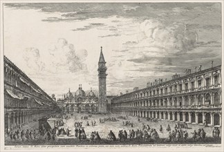 Views of Venice:  Piazzo S. Marco, 1741. Michele Marieschi (Italian, 1710-1743). Etching