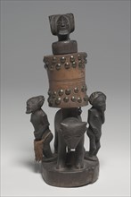 Mortar, late 1800s. Central Africa, Democratic Republic of the Congo or Angola, Chokwe, late 19th