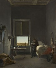 The Artist in His Room at the Villa Medici, Rome, 1817. Léon Cogniet (French, 1794-1880). Oil on