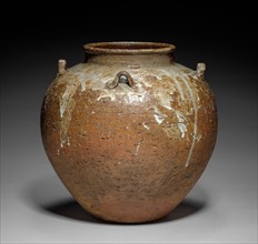Tea Storage Jar, mid- to late 1600s. Nonomura Ninsei (Japanese, active 1600s). Stoneware with white